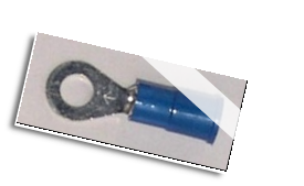 RING TONGUE TERMINAL CONNECTOR  (blue)  stud # 8