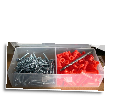 KIT for installs of cable tie blocks (100 anchors,screws,1 bit)