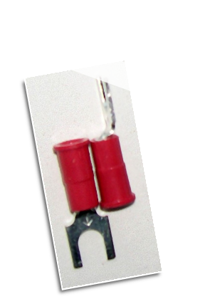 Fork type terminal connector,stud size # 10 (RED)