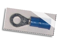 RING TONGUE TERMINAL CONNECTOR  (blue)  stud # 8