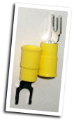 Fork type terminal connector,stud size #8 (YELLOW)